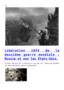 Libération 1944 de la deuxième guerre mondiale