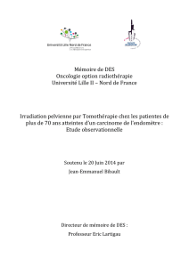 Mémoire de DES Oncologie option radiothérapie Université Lille II