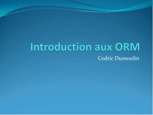 Introduction aux ORM