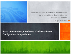 Base de données, systèmes d`information et l`intégration de systèmes