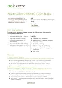 Responsable Marketing / Commercial
