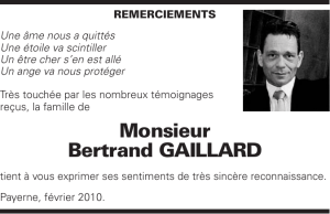 Monsieur Bertrand GAILLARD