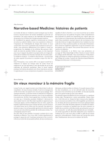 Narrative-based Medicine: histoires de patients