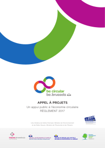 appel à projets - be circular – be brussels