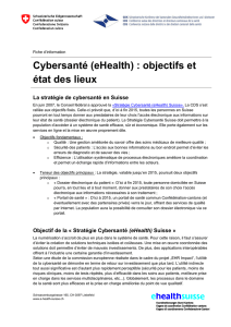 Cybersanté (eHealth) : objectifs et état des lieux