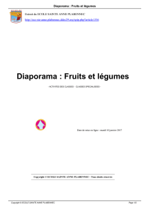 Diaporama : Fruits et légumes
