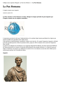 La Pax Romana - Collège Louis Leprince Ringuet. La Fare les Oliviers