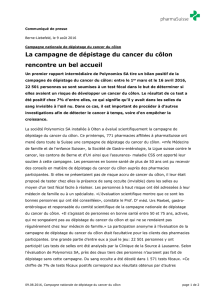 La campagne de dépistage du cancer du côlon