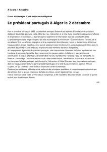 Le président portugais à Alger le 2 décembre