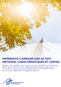 Empreinte carbone des actifs - Fédération Française de l`Assurance