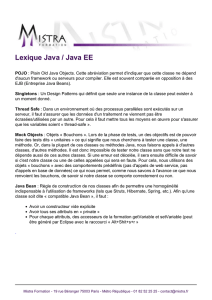 Lexique Java / Java EE - Mistra