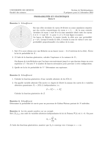 UNIVERSITE DE GENEVE Section de Mathématiques Faculté des