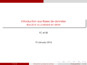 Introduction aux Bases de données - BD4 2015