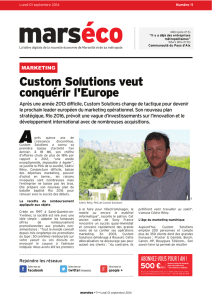 Custom Solutions veut conquérir l`Europe