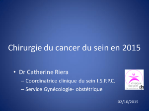 Chirurgie du cancer du sein en 2015