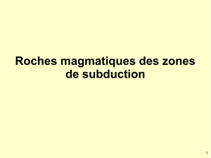 Roches magmatiques des zones de subduction