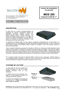 Fiche technique MOS200 - Balogh technical center