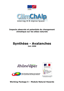 synthèse avalanches - Pôle Alpin d`études et de recherche pour la