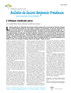 Bulletin de liaison Benjamin Freedman pour les patients et leurs