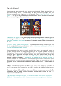 14.06.28- Homélie-Tu es le Messie - Paroisse Saints Pierre et Paul