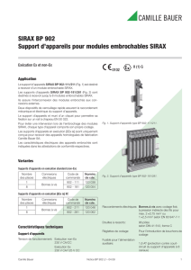 SIRAX BP 902 Support d`appareils pour modules embrochables