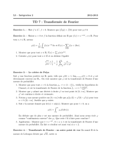 TD 7 : Transformée de Fourier