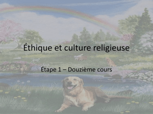Éthique et culture religieuse