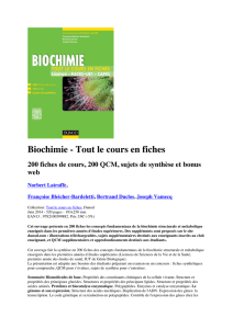 Biochimie - Tout le cours en fiches - UFR SVTE