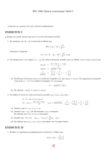 ISG 1988 Option économique Math I EXERCICE I