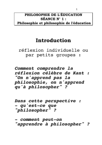 Philosophie et pédagogie
