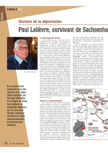 Paul Lelièvre, survivant de Sachsenhausen et de Buchenwald
