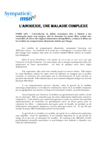 L`anorexie, une maladie complexe