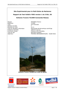 Rapport SEPEN 003 - Travere TA1000 Connectée Réseau