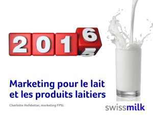 Financement marketing générique lait et produits de lait