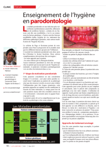 Enseignement de l`hygiène en parodontologie