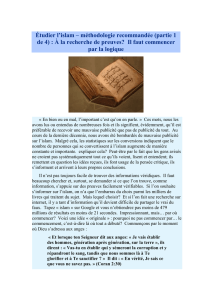 Étudier l`islam – méthodologie recommandée (partie 1
