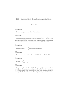 156 – Exponentielle de matrices. Applications.