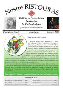 Bulletin de l`Association Patrimoine La Roche-de-Rame