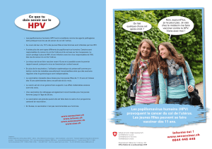 Les papillomavirus humains (HPV) provoquent le cancer du