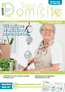 Vitamines et minéraux pour le sujet âgé