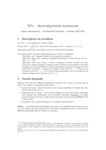 TP1 – Sous-séquences maximales