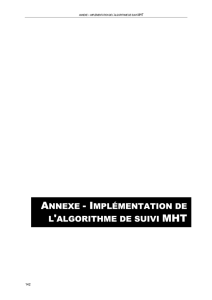 ANNEXE - IMPLÉMENTATION DE L`ALGORITHME DE SUIVI MHT