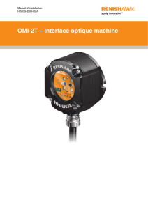 Manuel d`installation, OMI-2T – Interface optique machine