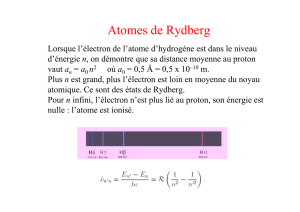 Atomes de Rydberg et transitions vibroniques