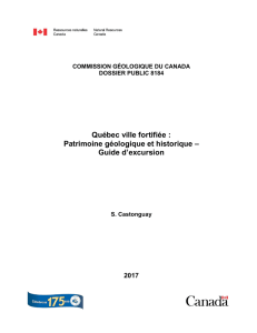 Québec ville fortifiée : Patrimoine géologique et historique – Guide d