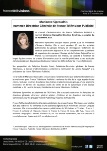 Marianne Siproudhis nommée Directrice Générale de France