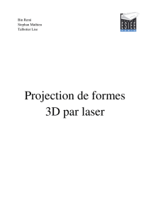 Projection de formes 3D par laser