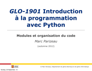 GLO-1901 Introduction à la programmation avec Python