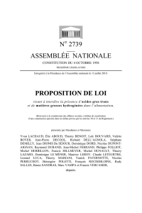 N° 2739 ASSEMBLÉE NATIONALE PROPOSITION DE LOI