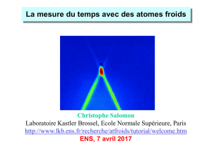 La mesure du temps avec des atomes froids